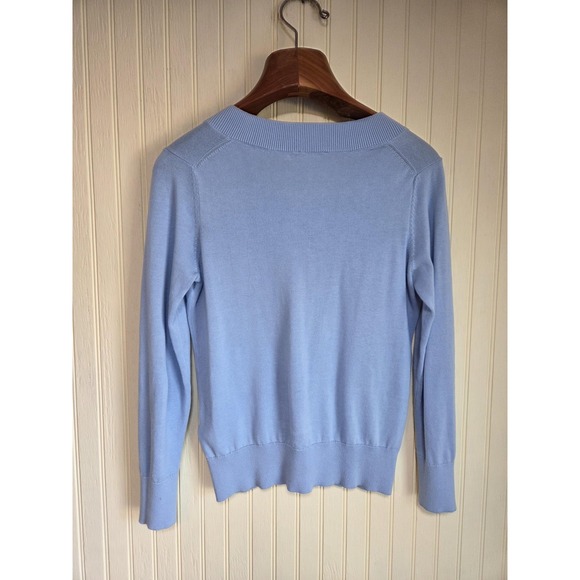Vineyard Vines Sweater Womens XXS Blue Cotton V Neck Whale Logo‎ Pullover - Picture 3 of 9